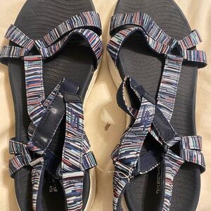 Skechers Women's Strappy Sandals - Navy and Red